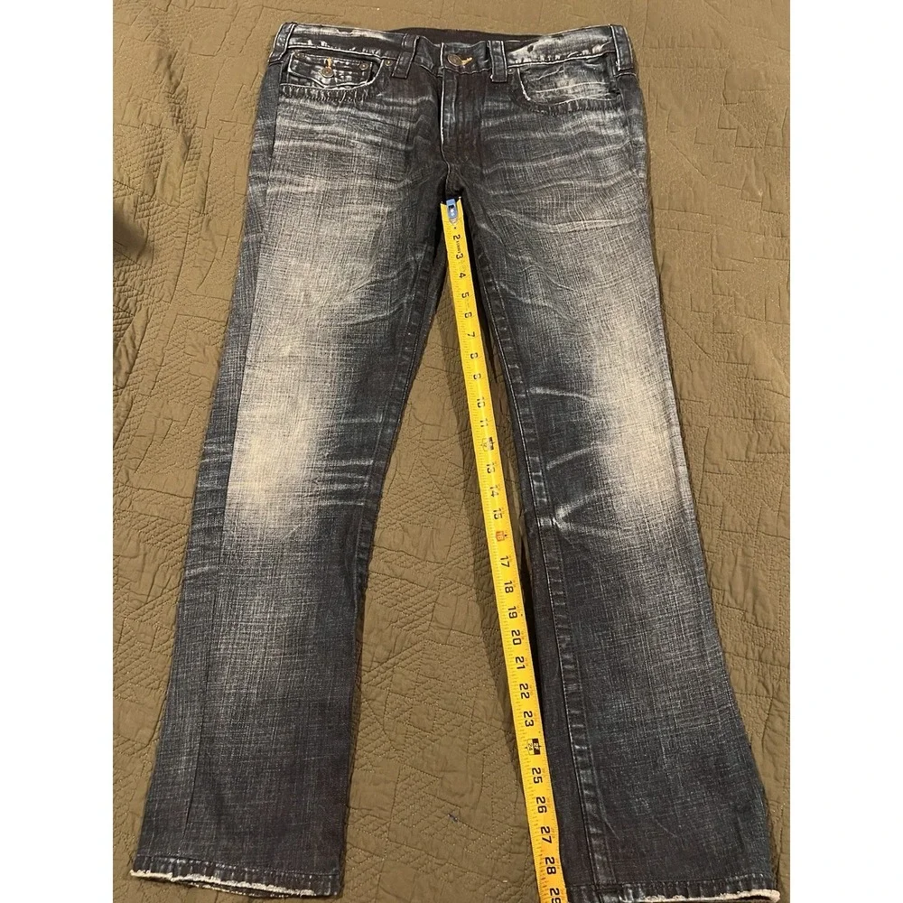 True Religion Men's Dark Blue Jeans Size 36 Relaxed Bootcut 